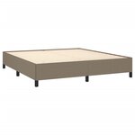 vidaXL Sommier à lattes de lit avec matelas Taupe 180x200 cm Tissu