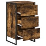 vidaXL Buffet Chêne Fumé 42 x 36 x 75.5 cm Bois d'ingénierie