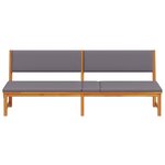 vidaXL Transat Huile Naturelle 200 x 57 x 75cm Bois d'acacia massif