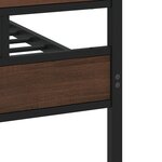 vidaXL Cadre de lit en métal sans matelas chêne marron 200x200 cm