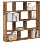 vidaXL Étagère cube murale 12 compartiments vieux bois bois ingénierie