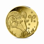 Signes astros - Bélier - Monnaie de 5€ 1/2g or