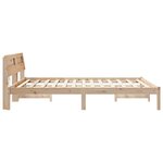 vidaXL Cadre de lit avec tête de lit Marron 150 x 200 cm Pin massif