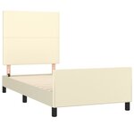 vidaXL Cadre de lit sans matelas crème 100x200 cm similicuir