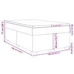 vidaXL Sommier à lattes de lit avec matelas crème 120x190 cm tissu
