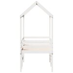 vidaXL Lit haut sans matelas blanc 90x190 cm bois de pin massif