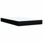 vidaXL Sommier à lattes de lit avec matelas Noir 100x200 cm Tissu