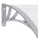 vidaXL Auvent de porte Gris 120 x 100 cm PC