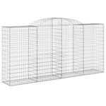 vidaXL Paniers à gabions arqués 5 Pièces 300x50x140/160 cm fer galvanisé