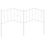 vidaXL Tête de lit de remplacement métal blanc 160 cm