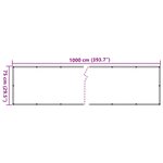 vidaXL Écran d'intimité de balcon gris 1000x75 cm PVC