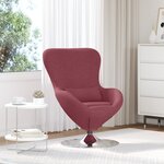 Chaise œuf vidaXL Rouge Vin Tissu