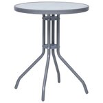 vidaXL Ensemble de bistro 3 Pièces aluminium et textilène argenté