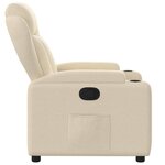 vidaXL Fauteuil inclinable Crème Tissu