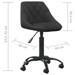 vidaXL Chaise de salle à manger Noir Velours