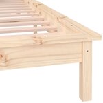 vidaXL Cadre de lit à LED sans matelas 120x190 cm bois massif