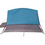 vidaXL Tente familiale à dôme 6 personnes bleu imperméable