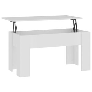 vidaXL Table basse blanc 101x49x52 cm bois d'ingénierie