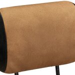 vidaXL Tabouret de bar imprimé en toile lot de 2 cuir chèvre véritable