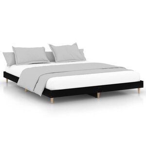 vidaXL Cadre de lit sans matelas noir 120x200 cm
