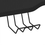 vidaXL Bureau de jeu avec pieds en forme de K Noir 110x60x75 cm