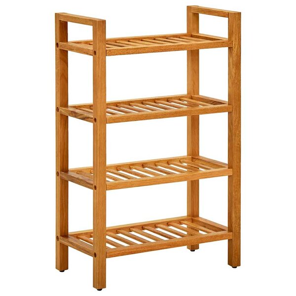 vidaXL Étagère à chaussures à 4 niveaux 50x27x80 cm Chêne massif