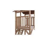 AXI Beach Tower avec Balancoire Simple Marron Toboggan Bleu