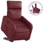 vidaXL Fauteuil inclinable Rouge bordeaux Similicuir