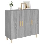 vidaXL Buffet sonoma gris 90x34x80 cm bois d'ingénierie