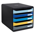 Module De Classement Big Box Plus 5 Tiroirs Bee Blue - Couleurs Assorties - Exacompta