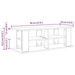 vidaXL Support de télévision Gris béton 96 x 35 x 33 5 cm