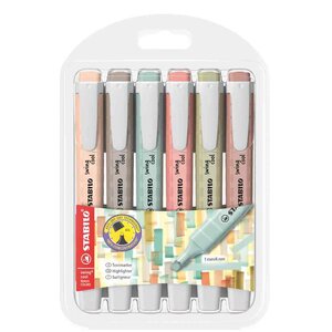 Surligneur swing cool NatureCOLORS étui de 6 STABILO