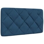 vidaXL Cadre de lit sans matelas bleu 90x200 cm tissu