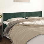 vidaXL Têtes de lit 2 Pièces Vert foncé 90x5x78/88 cm Velours