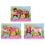 Simba Toys 105737464 - Evi Love Poupée en tenue d'équitation avec cheval