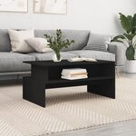 vidaXL Table basse noir 90x55x42 5 cm bois d'ingénierie
