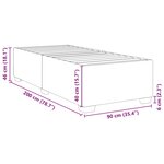 vidaXL Cadre de lit sans matelas marron foncé 90x200 cm tissu
