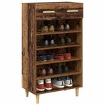 vidaXL Cabinet à chaussures avec tiroir Bois ancien 60 x 35 x 105 cm