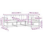 vidaXL Ensemble de canapés d'extérieur 4 pc Naturel et Crème
