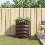 vidaXL Jardinière surélevée - Marron 80x80x81 cm Acier galvanisé