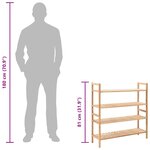 vidaXL Étagère à chaussures Bois de noyer massif 69 x 26 x 81 cm