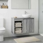 vidaXL Meuble de Salle de Bain In-between Sonoma gris 30 x 41 x 50 cm