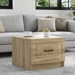 vidaXL Table basse Chêne Sonoma 49 x 50 x 37 cm Bois d'ingénierie