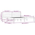 vidaXL Cadre de lit sans matelas 180x200 cm