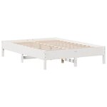 vidaXL Lit bibliothèque sans matelas blanc 140x200 cm bois pin massif
