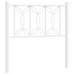 vidaXL Tête de lit métal blanc 75 cm