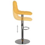 vidaXL Tabourets de bar lot de 2 jaune tissu