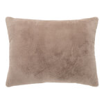 Coussin en fourrure artificielle marron clair 45 x 60 cm