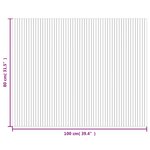 vidaXL Tapis rectangulaire marron foncé 80x100 cm bambou