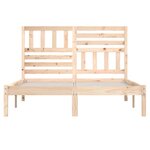 vidaXL Cadre de lit Bois de pin massif 140x190 cm